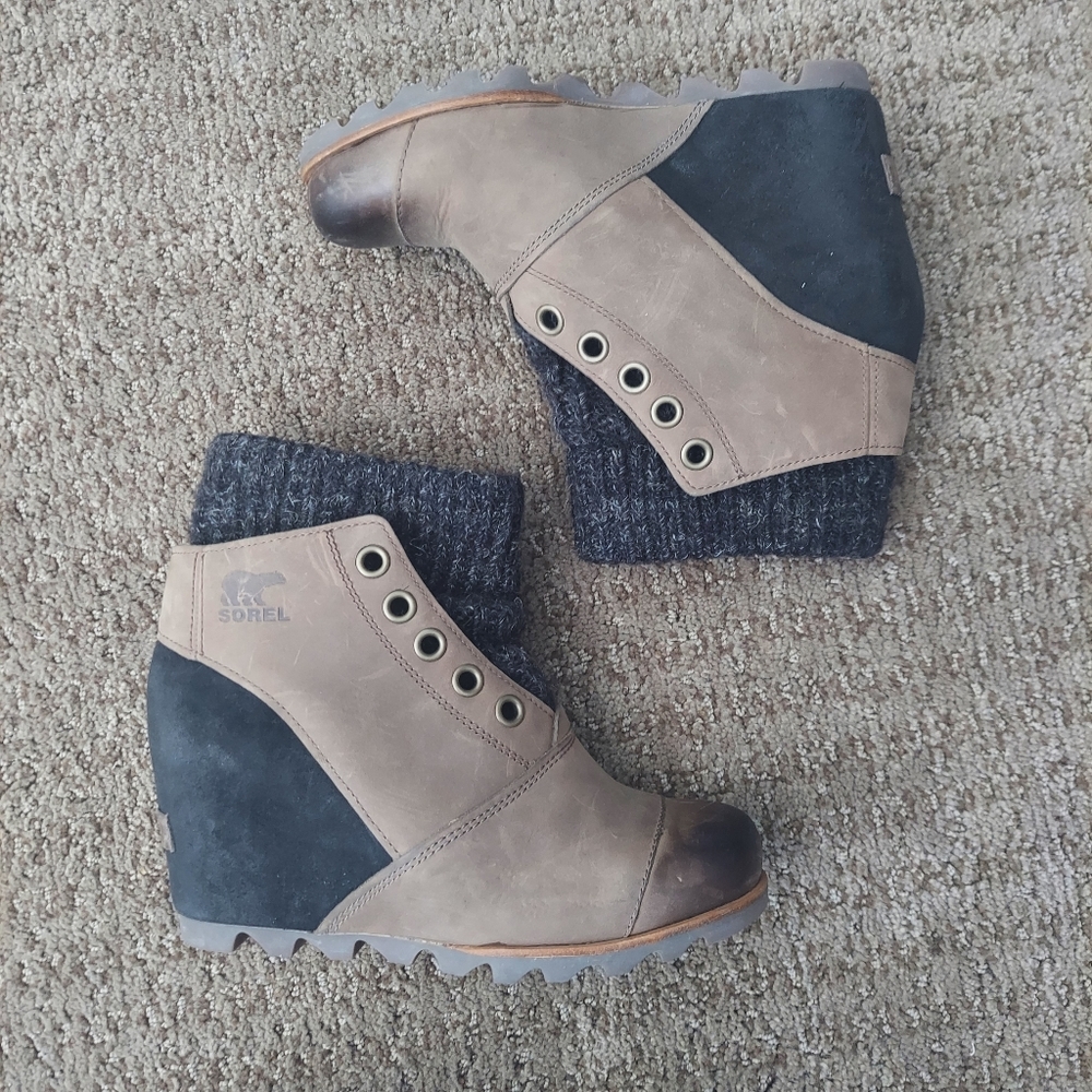 Sorel Joanie wedge sweater boots